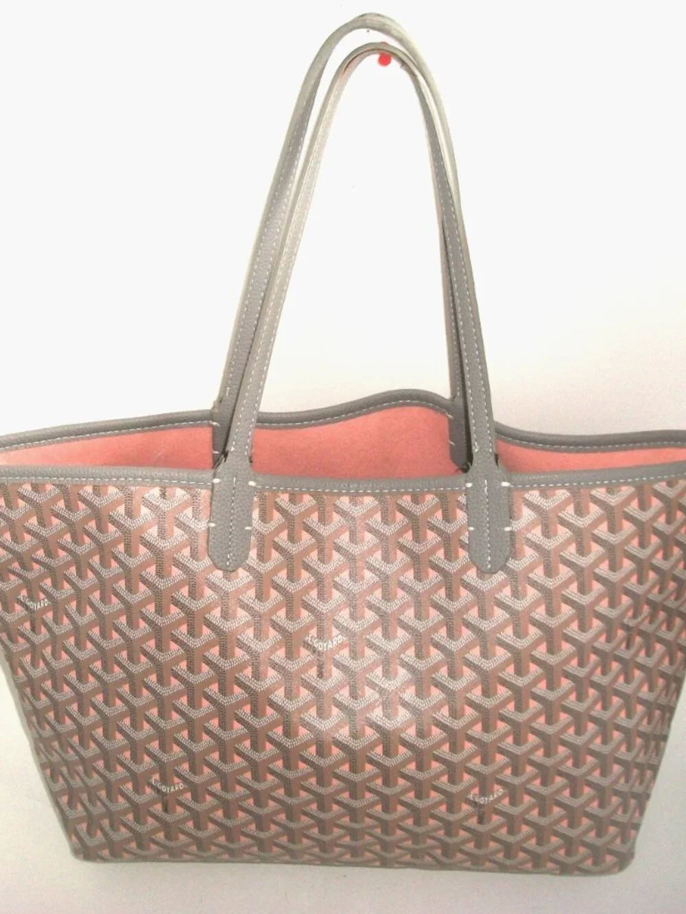 Tote in Style of St. Louis PM  - Gray, Brown, Coral-Pink & Black NOT  GOYARD